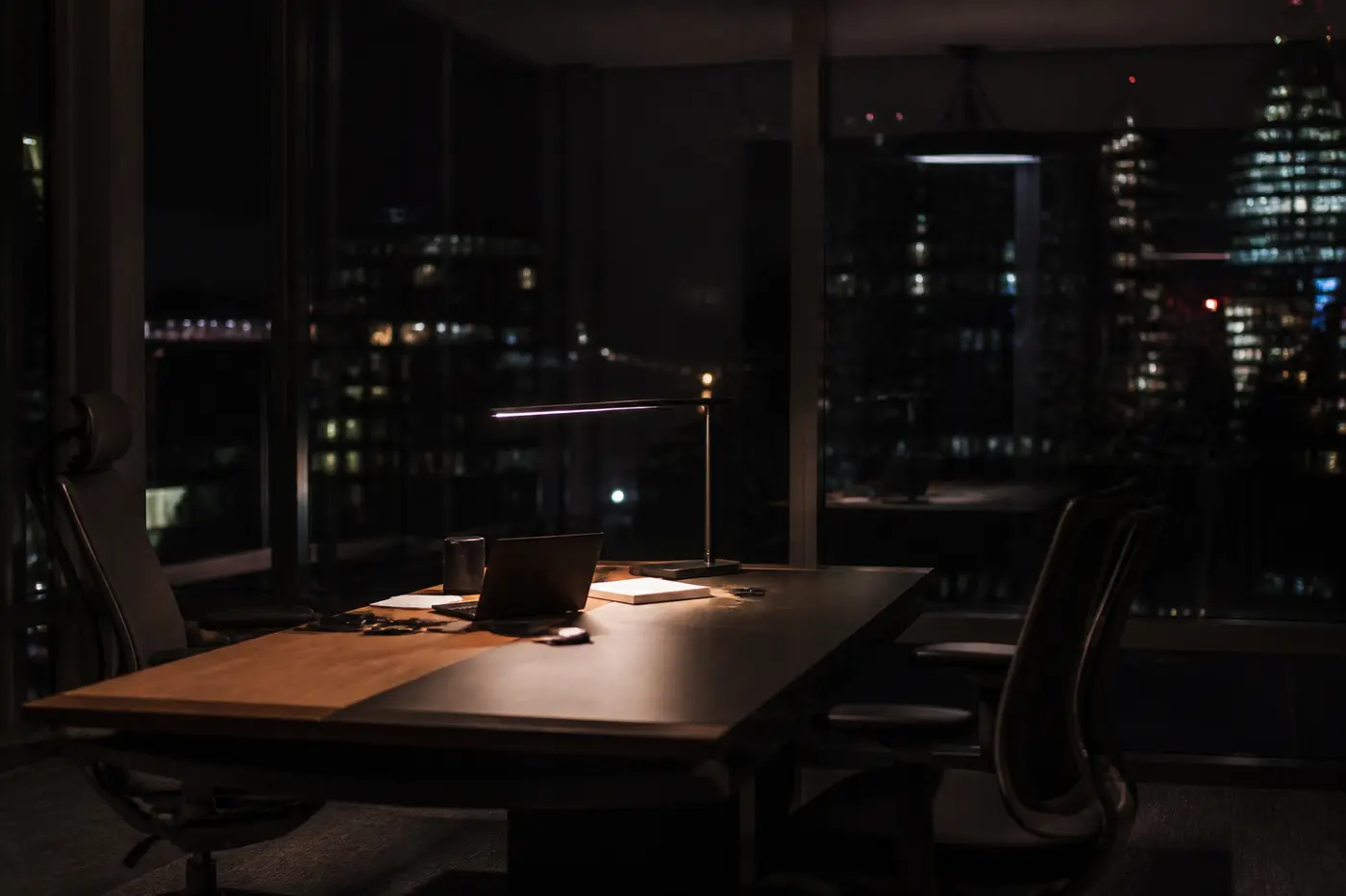 Empty founder workspace